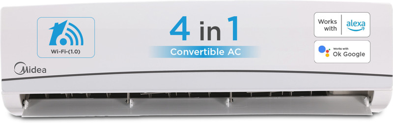 Midea 2025 Model 1 Ton 3 Star Split Inverter AC with Wi-fi Connect - White(MAI12SD3R35W0, Copper Condenser)