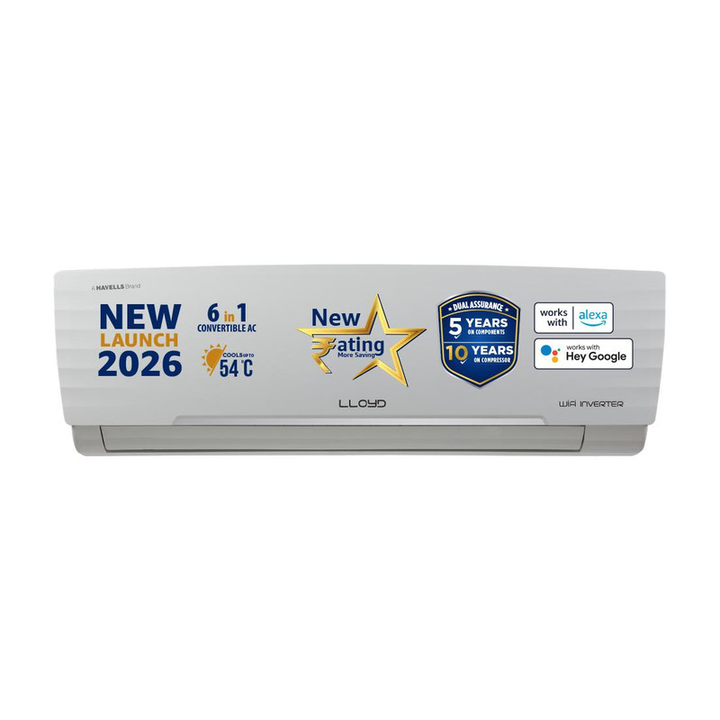 Lloyd 2026 Model 1.5 Ton 3 Star Split Inverter with Wi-fi AC(GLS18V3AGGSC White)