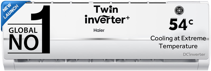 Haier 2024 Model 1.5 Ton 3 Star Split Dual Inverter 5 in 1 Convertible with Micro Bacterial Filter, 54 High Ambient Performance, Low Power Consumption, AC(HU17-3BN-INV ,Hs17v-TMS3BN-INV, White)