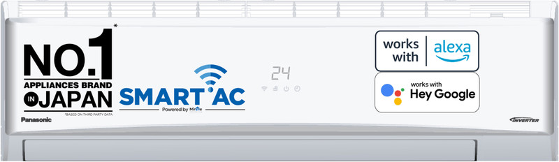 Panasonic Convertible 7-in-1 with Additional AI Mode Cooling 2023 Model 2 Ton 5 Star Split Inverter with 4 Way Swing, PM 0.1 Air Purification Filter AC with Wi-fi Connect - White(CS/CU-ZU24ZKYF, Copper Condenser)