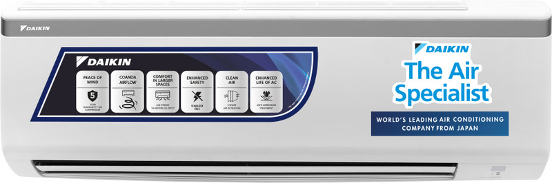 Daikin 2026 Model 1.5 Ton 2 Star Split Fixed Speed AC(FTQ50XV16VCA+RQ50XV16VCA, White)
