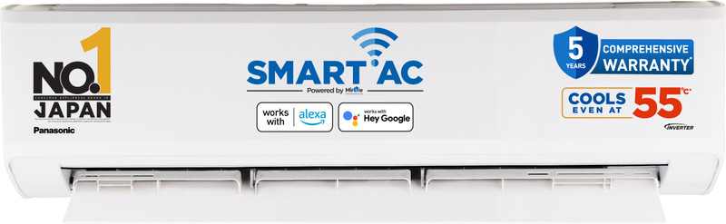 Panasonic 2025 Model 1.5 Ton 5 Star Split Inverter AC with Wi-fi Connect  - White(CS-NU18AKY5WX/CU-NU18AKY5WX, Copper Condenser)