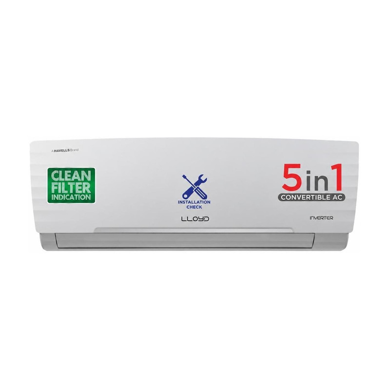Lloyd 2025 Model 1.5 Ton 5 Star Split Inverter AC(GLS18I5KWGGW, White)