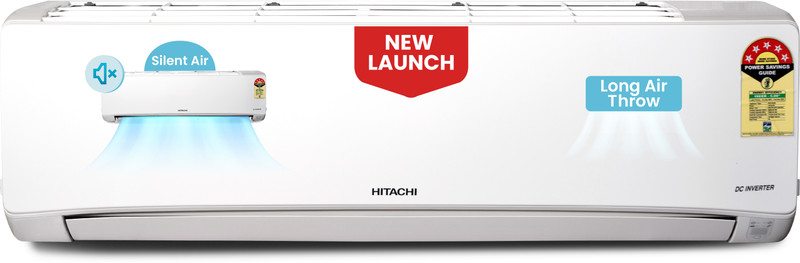 Hitachi 2025 Model 1.5 Ton 5 Star Split Inverter AC(RAK.E518PCCIB/ RAC.518WCCIE, White)