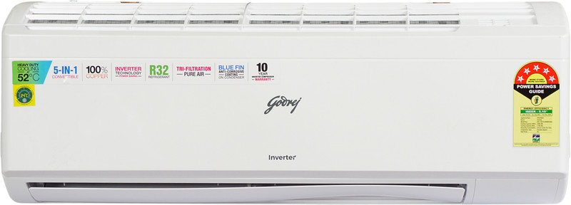 Godrej 2024 Model 1.5 Ton 3 Star Split Inverter AC(SIC 18TTC3-WYQ, White)