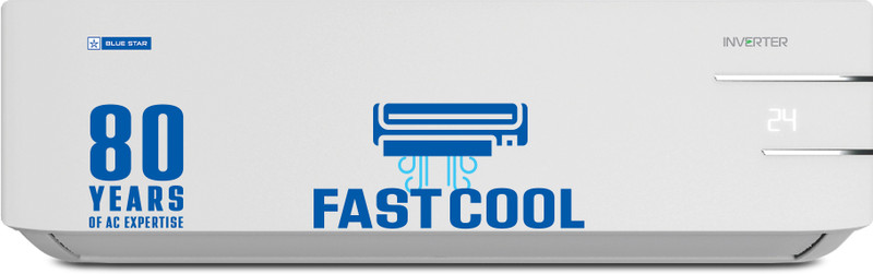 Blue Star 2023 Model 1.5 Ton 3 Star Split Inverter AC - White(ID318YKU, Copper Condenser)