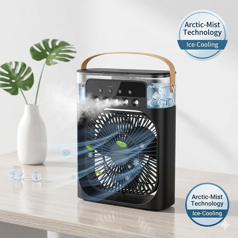 NR NIKRISH GIFTING ELEVATING 3.99 L Room/Personal Air Cooler(Multicolor, Portable Arctic Mist USB Rechargeable Mini Air Cooler Cooling Fan)
