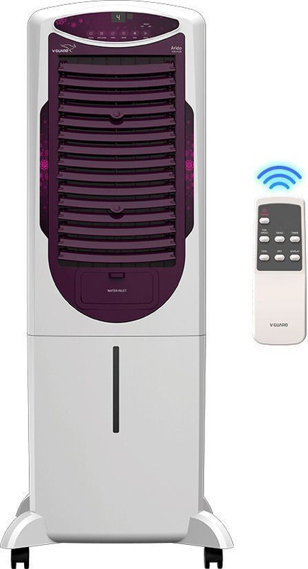 V-Guard 35 L Tower Air Cooler(White & Purple, Arido T35 H DG - Remote Control)