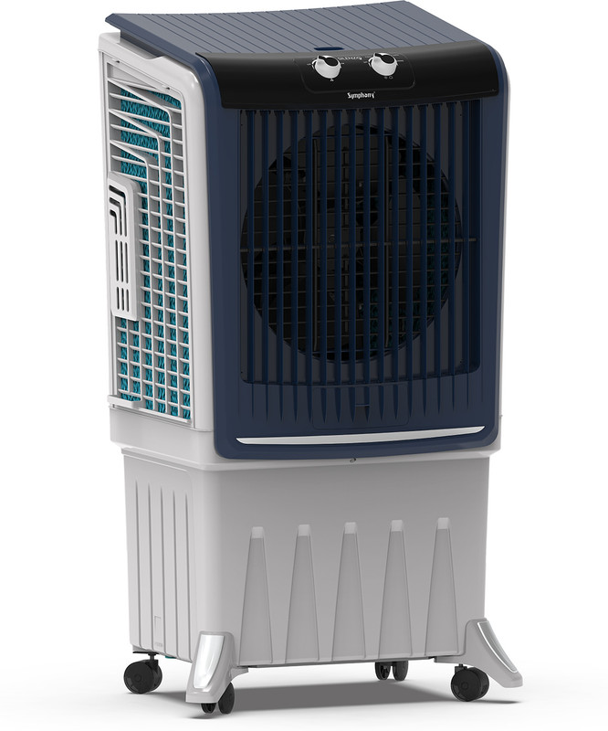 Symphony 100 L Desert Air Cooler(Light Grey, Dark Grey, Silenzo 100 Silent | 3-Side Honeycomb Pads | Easy Fill water tank | 170W)