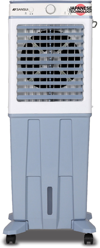 Sansui 65 L Tower Air Cooler Water Level Display, High Grade HoneyComb Cooling Pads(White, Aero_65)