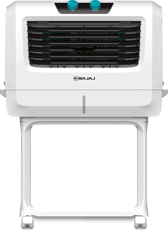 BAJAJ 55 L Desert Air Cooler Dual Side Water Inlet Ice Chamber 60Ft Air Throw Inverter Compatible(White, Shield Series Vettora)