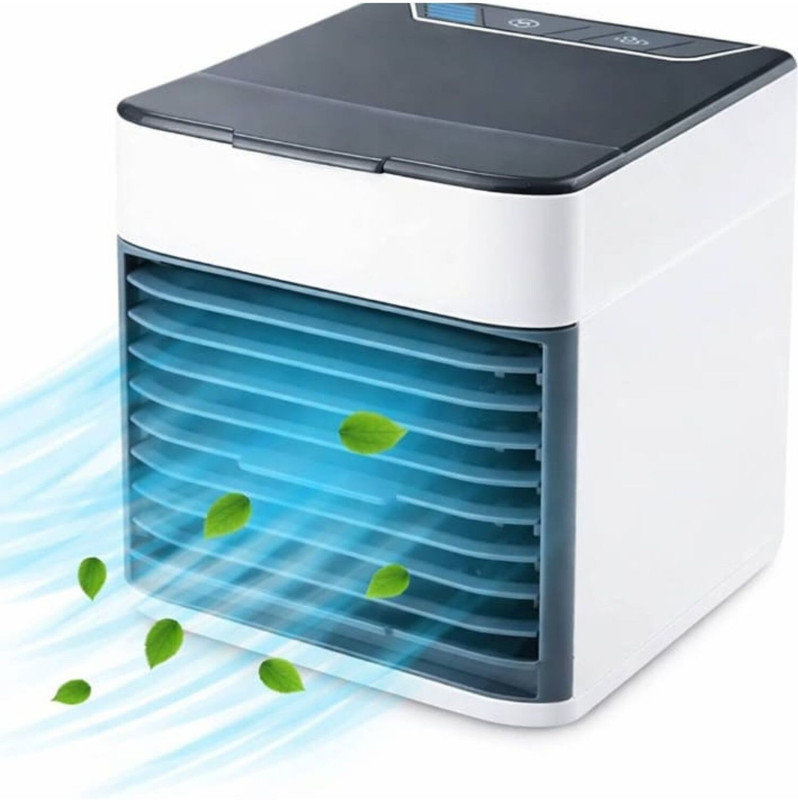 Riva 4 L Room/Personal Air Cooler(White, Portable Personal Air Cooler with Humidifier & 3-Speed Fan | USB Powered Cooler)