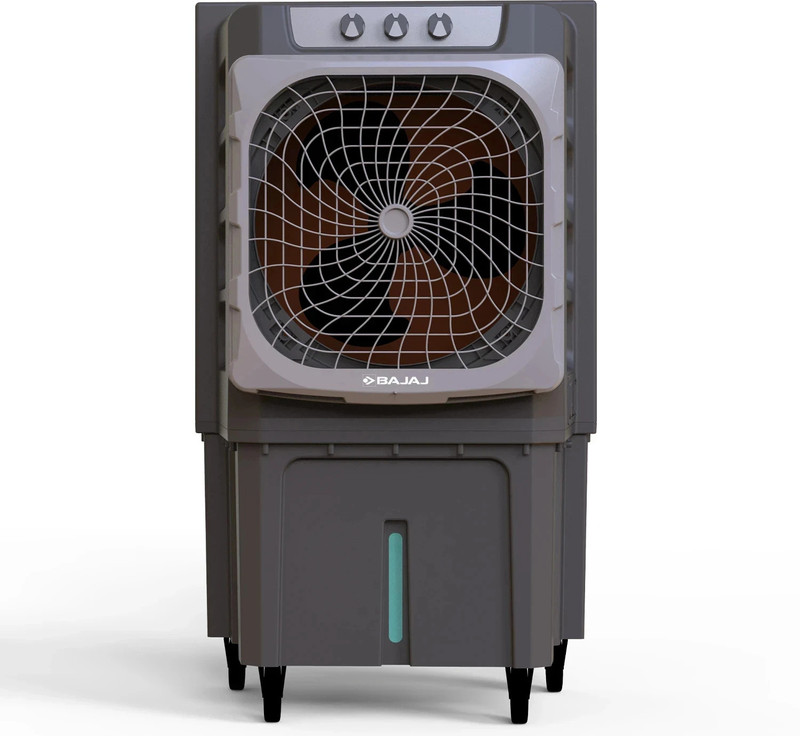 BAJAJ 100 L Desert Air Cooler Semi Commercial Use Honeycomb Pads 100Ft Air Throw Inverter Compatible(Grey, Xforce)