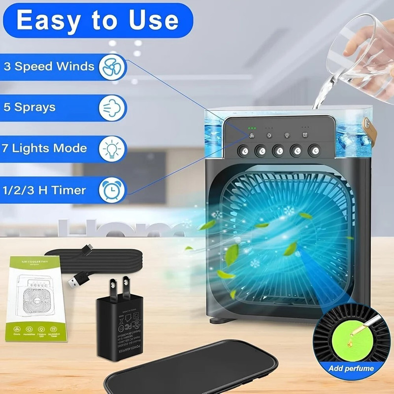 CoolBreeze 300 L Room/Personal Air Cooler(Black, Blue, Portable Air Cooler Fan)