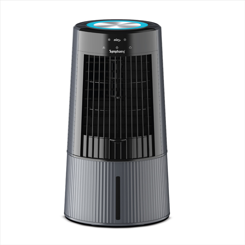 Symphony 6 L Room/Personal Air Cooler(Grey, Kitchen Cooling Fan With Touch Screen Control)