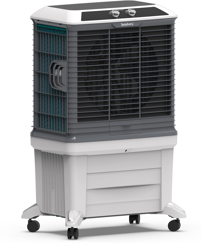 Symphony 100 L Desert Air Cooler(Light Grey, Dark Grey, Arctic Circle 100 | 3-Side Honeycomb Pads | Auto Louver Movement | 190W)