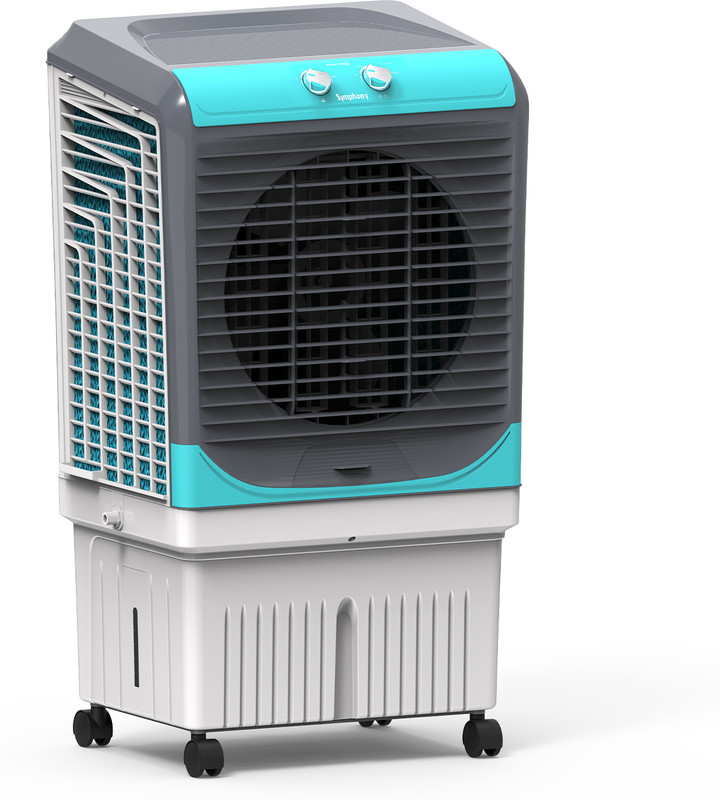 Symphony 80 L Desert Air Cooler(Grey, Maxwind 80EX| 3-Side Honeycomb Pads| Powerful Exhaust Fan| Easy-Fill Tank | 230W)