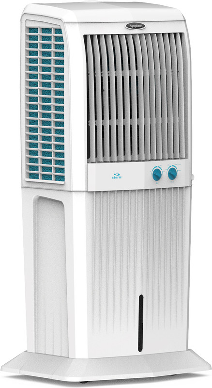 Symphony 91 L Desert Air Cooler with 3 side Honeycomb Cooling Pad CFD Technology Inverter Compatible(Grey & Blue, Maxwind 100XL+)