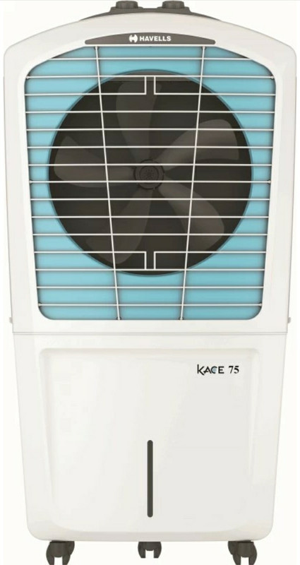 HAVELLS 75 L Desert Air Cooler(White, Blue, Evaporative Cooling Technology Kase-75 L)