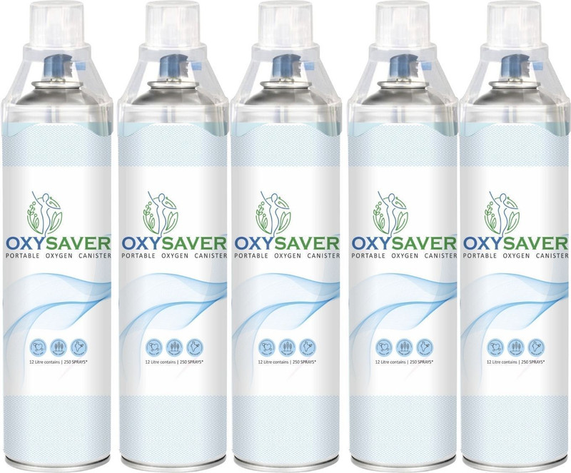 Oxysaver 12 Litre | 250 breaths | First-Aid Essential Portable Oxygen Can