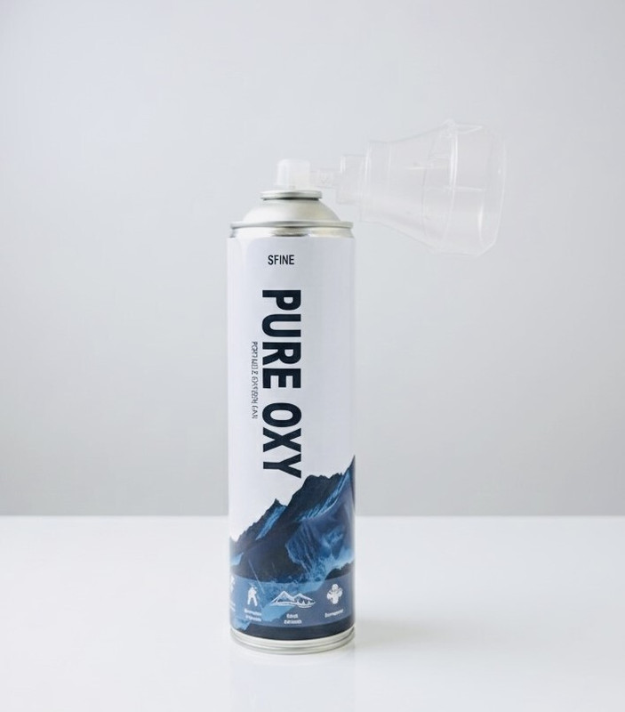 Sfine PURE OXY Portable oxygen can for medical and travling 12 L can Portable Oxygen Can
