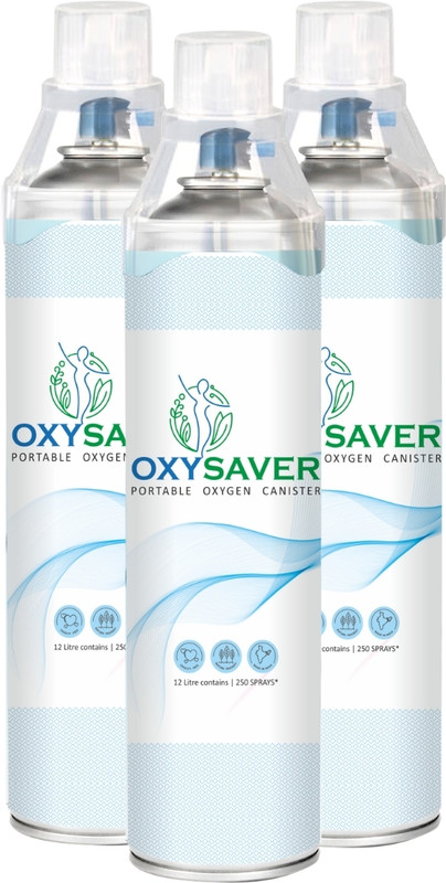 Oxysaver 12 Litre | 250 breaths | Travel Friendly Portable Oxygen Can