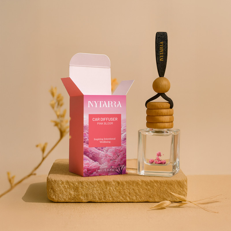 NYTARRA Pink Bloom Car Freshener Diffuser Fresh Floral Aroma Premium Long-Lasting Natural & Sweet Scent(1 Units)
