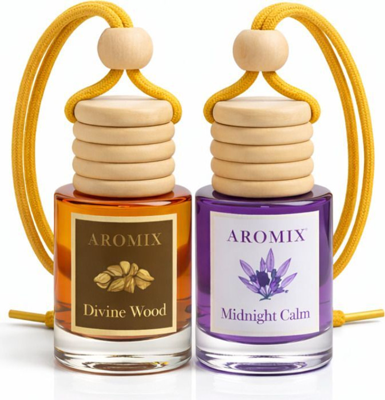 Aromix Midnight Calm - Lavender, Divine Wood - Sandal Car Freshener Diffuser Forest Bloom Duo(2 x 5 ml)
