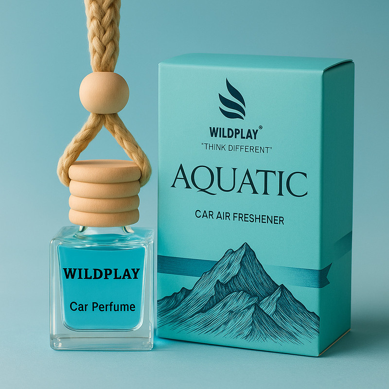 Wildplay AQUA Car Freshener Diffuser Aquatic Car Air Freshener Hanging Perfume Luxury Aquatic Car Air Freshener Car Perfume Long Lasting(10 ml)