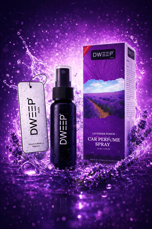 Dweep India Ultra Series Car Perfume Spray, Long-Lasting Scent-Lavender Fusion Car Freshener Spray Ultra Series Car Perfume Spray, Anti-Odor Technology, Long-Lasting Scent(30 ml)