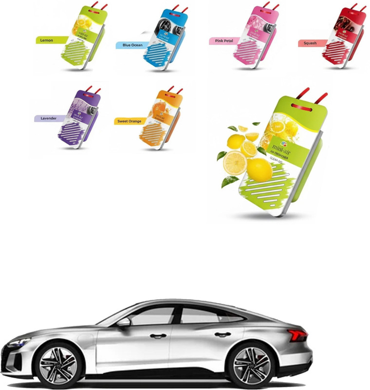 BBG Lemon Fresh, Rose Petal, Lush Green, Lavender, Colour May Vary Car Freshener Spray Car Mint Air Hanging For RS E TRON GT(1 Units)
