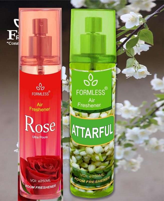 Formless Room Freshener Rose & Attar 250ml Each Car Freshener Spray Room Freshener Rose & Attar 250ml Each(2 x 250 ml)