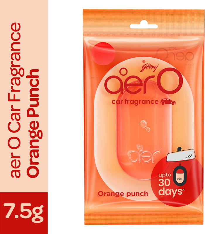 Godrej Aer Orange Punch Car Freshener Blocks O Hanging Car Air Freshener | Car Accessories (Orange Punch)(7.5 g)