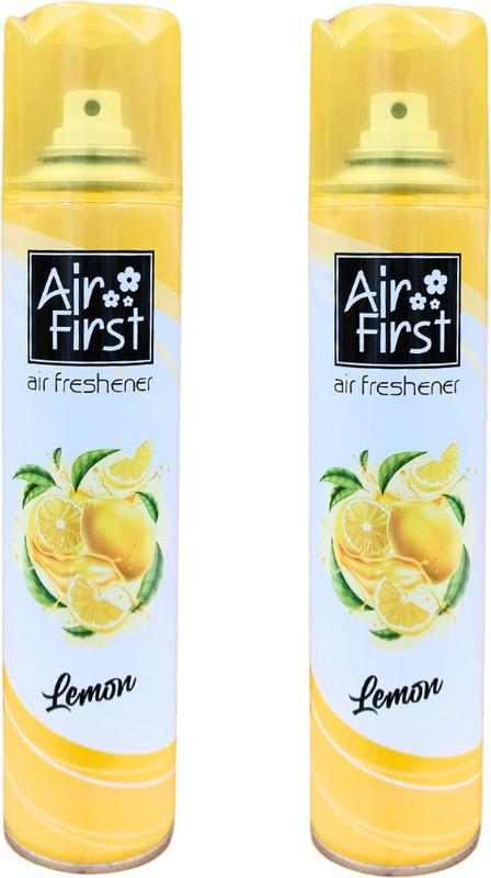 Air first Room Spray Air Freshener Combo Pack of 2 ( Lemon 300ml + 300ml ) Car Freshener Spray Air Freshener(2 x 300 ml)