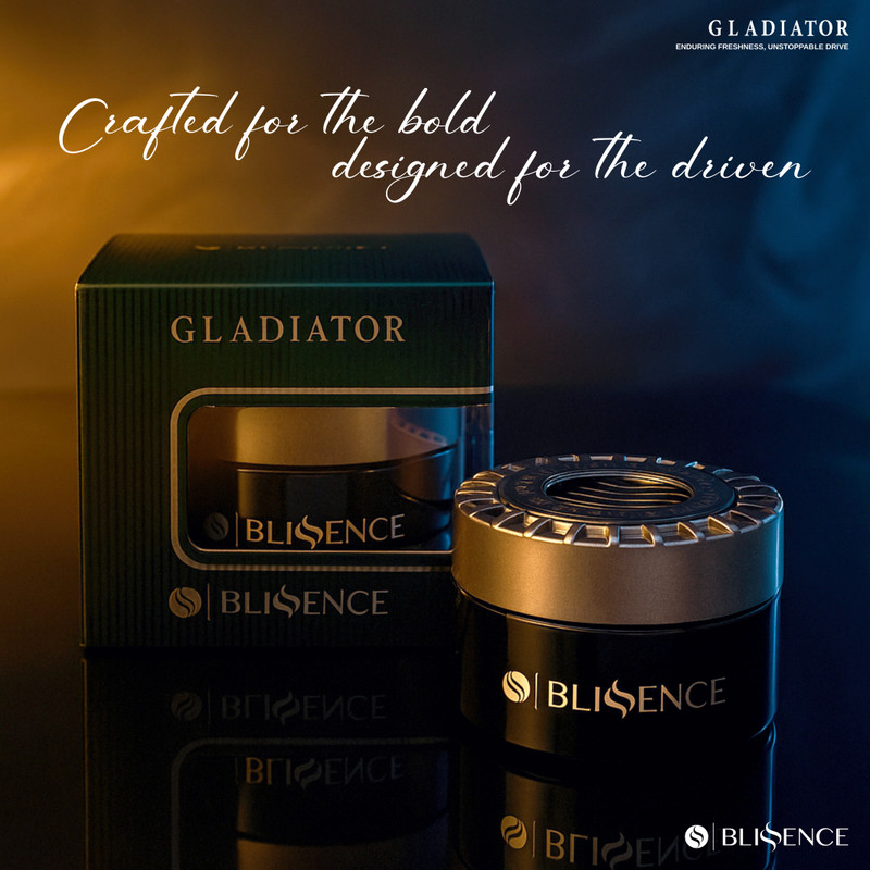 Blissence -Gladiator Knight (Gel) Car Freshener Diffuser | Luxury Car Perfume | Gel Air Freshener | Natural, Fresh and Long Lasting(65 g)