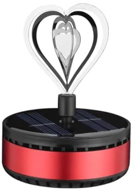 LAVITRA Stylish HEART DESIGN Solar Power with 360 Degree Rotation for Car Dashboard Car Freshener Diffuser, Aroma Oil, Refill heart perfume(100 g)