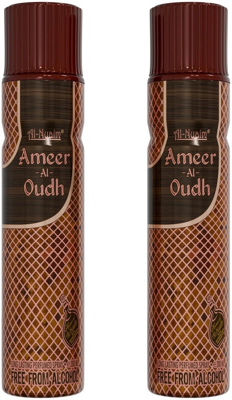 Al-Nuaim Ameer Al Oudh Alcohol Free Air Freshener Car Freshener Spray Ameer Al Oudh Air Freshener - 300ml (Pack Of 2)| Alcohol Free Air Freshener(2 x 300 ml)