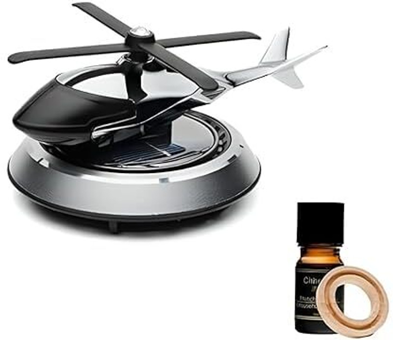 ARDAKI Long-Lasting Effect, Non-Irritating Scent Diffuser Solar Powered Car Perfume Diffuser Rotating Helicopter Design Air Freshener(5 ml)