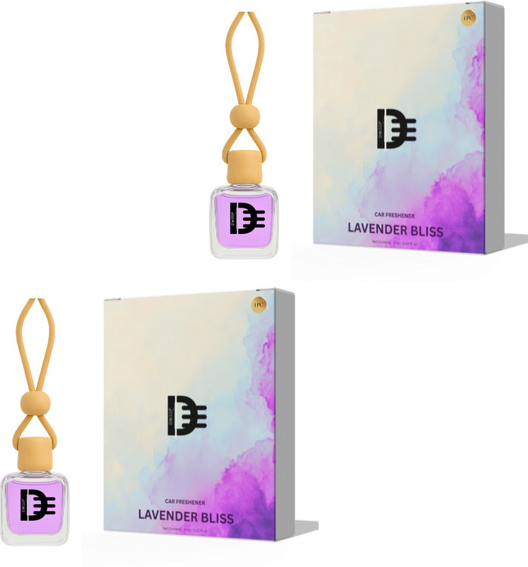 Dweep India Alpha Series Car Perfume Hanging Pod | Lavender Bliss Car Freshener Car Freshener Diffuser Alpha Series Car Perfume, Aroma(2 x 10 ml)