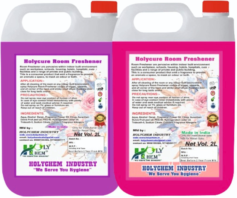 Holycure SWEET ROSE, LAVENDER Car Freshener Refill Air Room Freshener Refill 2ltr Combo with Different Fragrance (Lavender+Sweet Rose)(2 x 2000 ml)