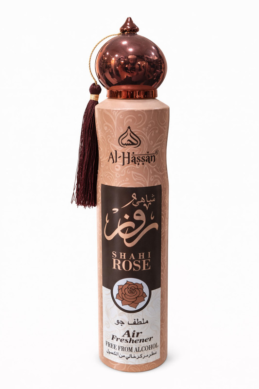 Al-hassan SHAHI ROSE Spray Shahi Rose Air Freshener | Royal Rose Fragrance | Alcohol Free Long-Lasting Spray(200 ml)