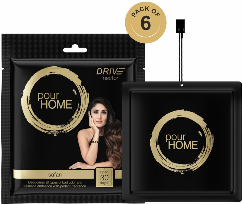 POUR HOME Drive Safari Nector : Pocket Air Freshener Gel Car Freshener Blocks Drive Safari Nector(6 x 10 g)