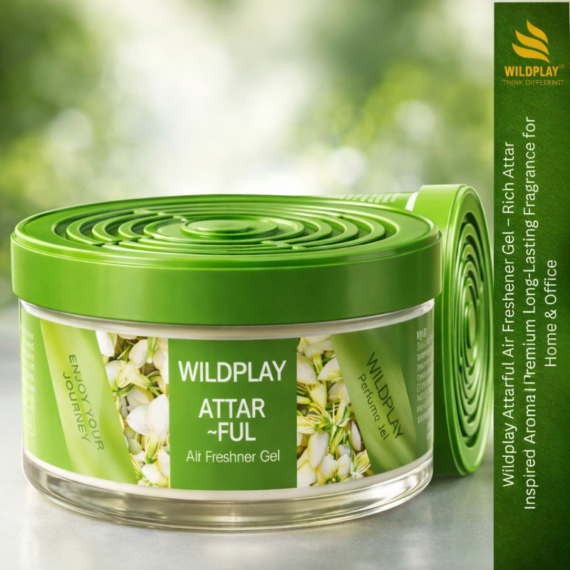 Wildplay Gel Attarful Car Air Freshener Natural, Elegant, jasmine mogra Floral Fragrance Diffuser Gel Attarful Car Air Freshener Diffuser Natural, Elegant, jasmine mogra Floral Fragrance Air Purifier(80 g)