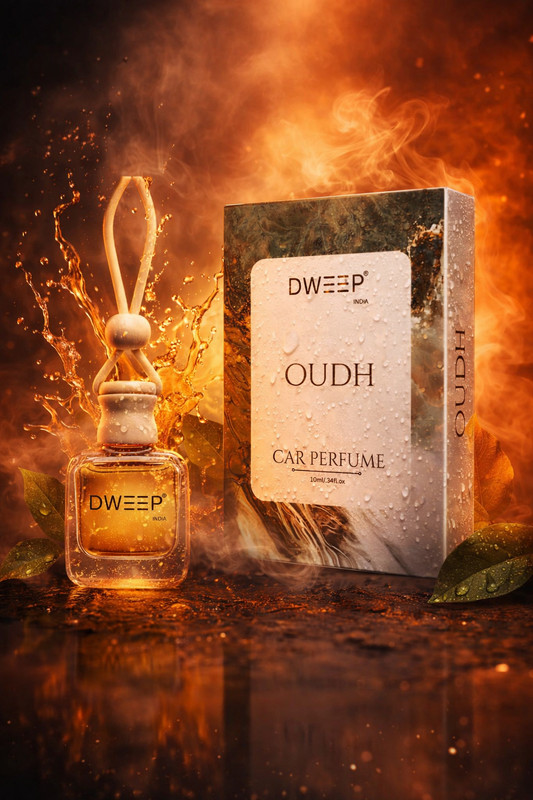 Dweep India Oudh Car Freshener Car Freshener Diffuser Oudh Car Fragrance, Fresh Aroma, Air Freshener, Car Fragrance(10 ml)