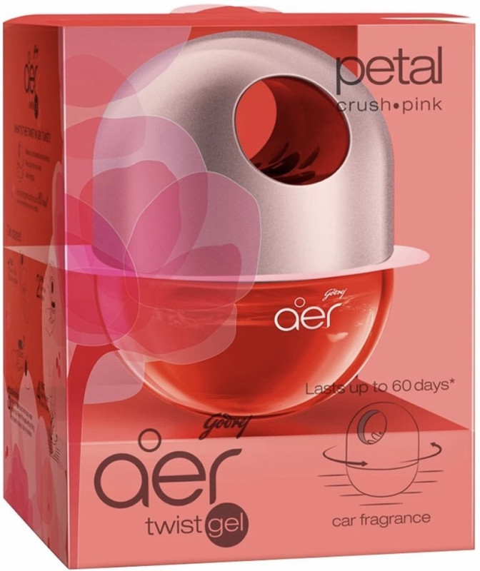 Godrej Aer Twist Petal Crush Pink Air Freshener for Car Car Freshener Diffuser Aer Twist(45 g)