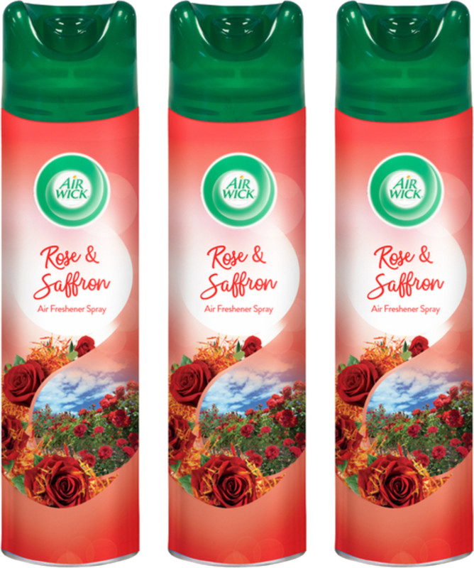 Airwick Rose Spray Room Air Freshener Spray - Rose & Saffron(3 x 245 ml)