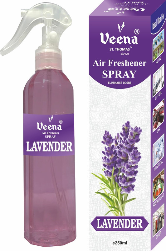 Veena Room Air Freshener Spray, Home & Office Long Lasting Fragrance Lavender Car Freshener Spray Room Air Freshener(250 ml)