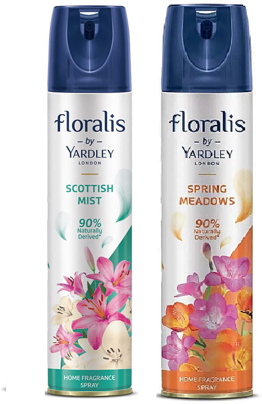 Yardley London Spring Meadows, Kents Lavender Car Freshener Spray Spring Meadows & Kents Lavender Air Freshener Spray(2 x 210 ml)