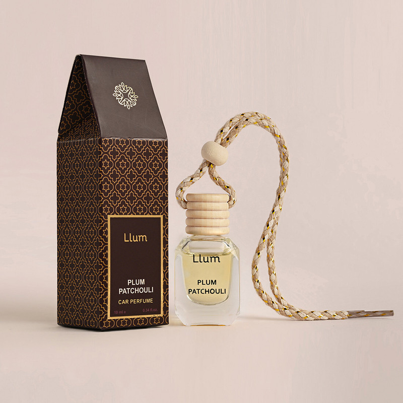 Llum Plum Patchouli Hanging Car Air Freshener Luxury, Organic Toxin-Free Diffuser Car Freshener Diffuser Plum Patchouli Hanging Car Air Freshener | 10ml, Pack of 1 | Luxury Organic Toxin-Free Perfume | Long-Lasting Fresh Aroma Interior Accessory(10 ml)
