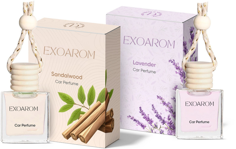 EXOAROM Lavender, Sandalwood Car Freshener Diffuser Car perfume Freshner Hanging Pod(2 x 10 ml)